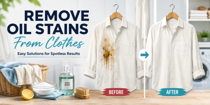 remove oil stains clothes